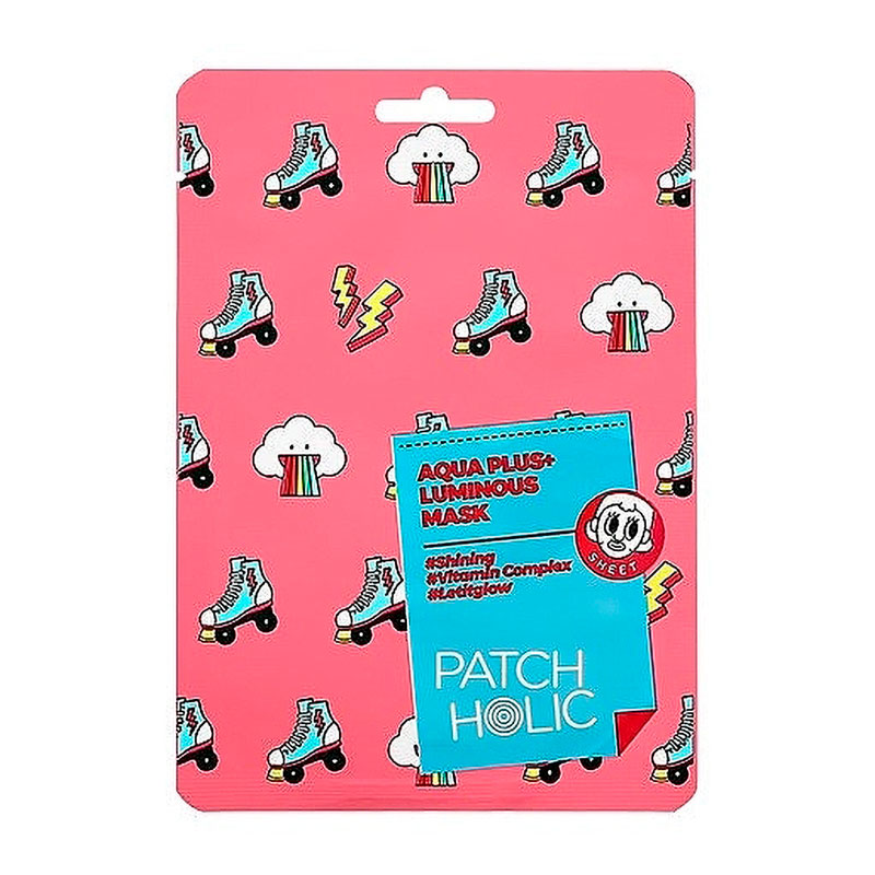 Тканинна маска для сяяння шкіри обличчя Patch Holic Aqua Plus+ Luminous Mask, 20 мл